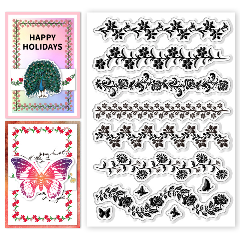 1pc Plumeria Flower Clear Stamps Flower Transparent Stamps Plants Pattern Silicone Clear Stamp Seals for DIY Scrapbooking: Yellow