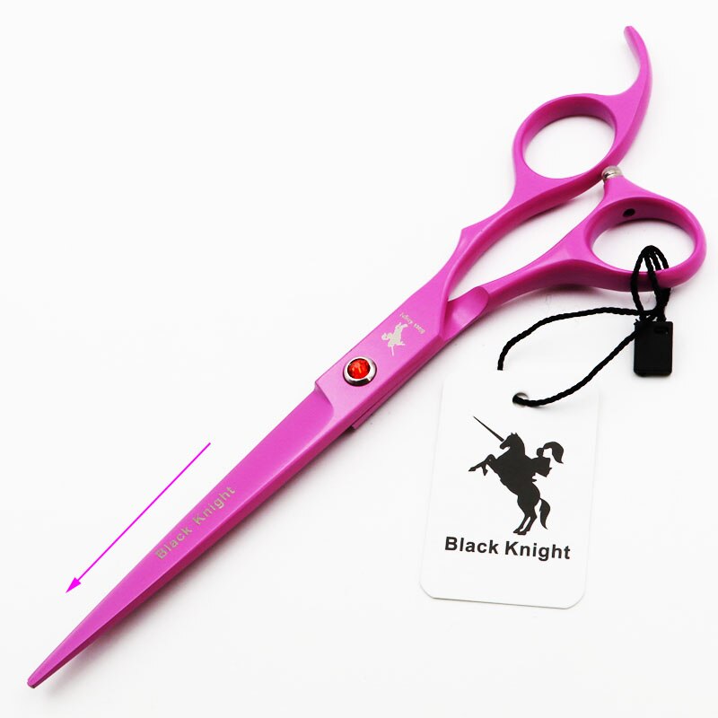 Tijeras de aseo para perros de 7 pulgadas, tijeras para cortar pelo recto y hacia arriba y hacia abajo, tijeras rosas para mascotas