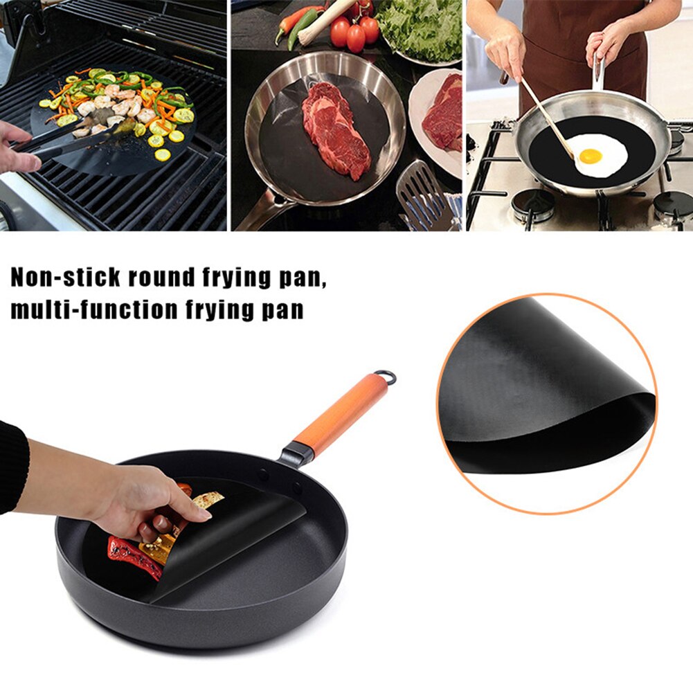 Non-stick Mat Pan Ronde Ptfe Koekenpan Liner Sheet Koken Wok Sheet Pad Reuseable Keuken Bbq Bakken Matten