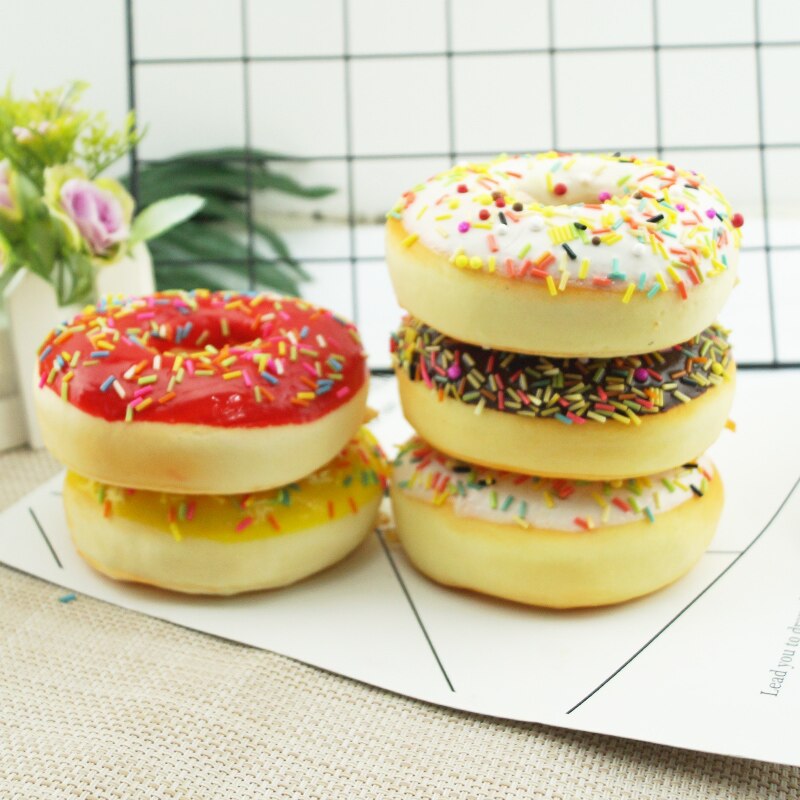 10Cm Kunstmatige Donut Voedsel Chocolade Taart Zoete Roll Kunstmatige Mini Squishy Donut Simulatie Model Fotografie Decoratie Props