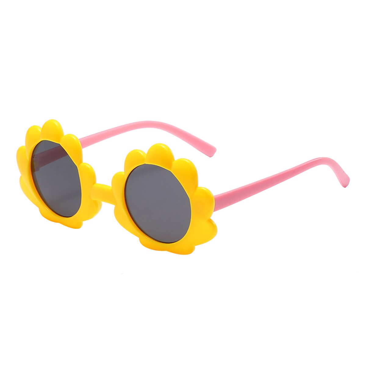 Meisjes Anti-UV400 Zonnebril Jongens Ronde Zonnebloemen Zonnebril Frame Kids Rekwisieten Kinderen Speelgoed Accessoires Outdoor: YELLOW