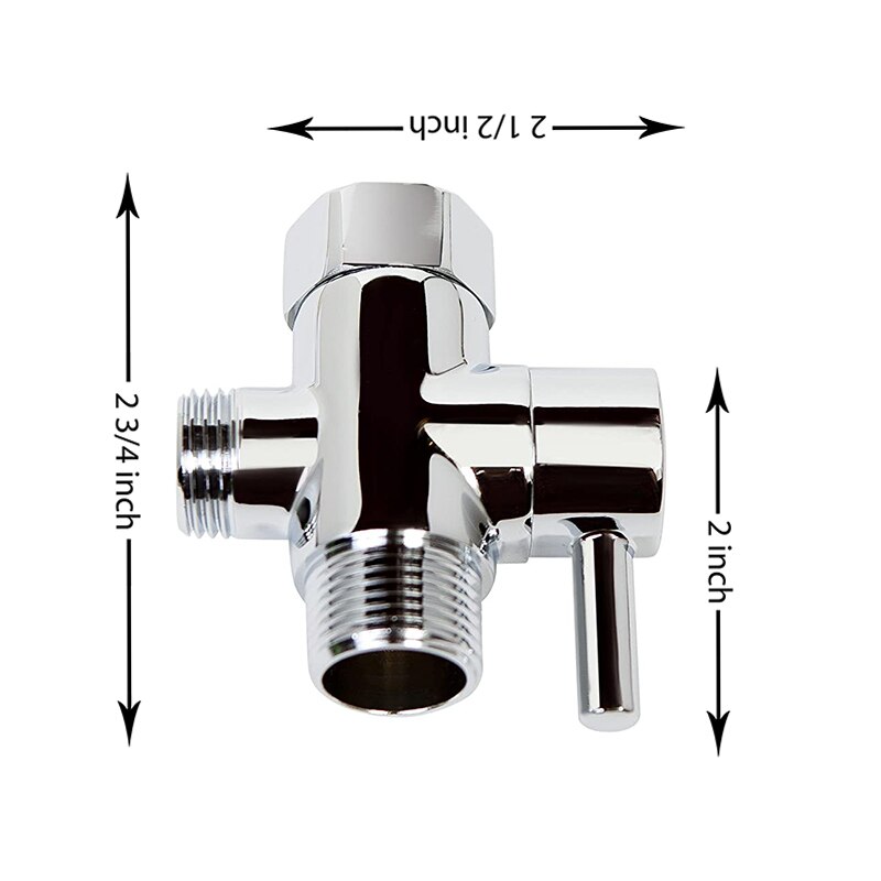 Lohner Bathroom Toilet Bidet Filling Valves Brass T Adapter Diverter Chrome Plated Shattaf Sprayer Control Water Stop Valve