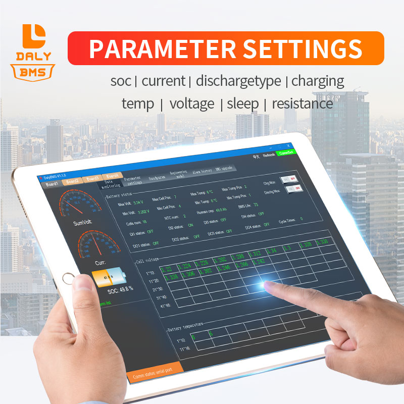 Smart BMS 10S 36V 30A 40A 60A Bluetooth 485 à périphérique USB NTC UART logiciel togther Lion LiFepo4 carte de protection de batterie BMS