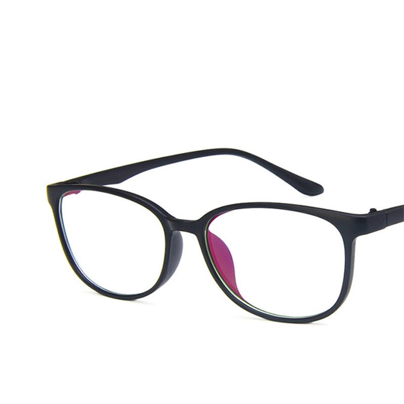 KOTTDO Computer EyeGlasses Frame Men Flat Light Face Students Women's Glasses Frame Retro Prescription Eyeglasses Frame: matte black