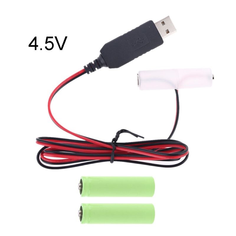 300Cm LR6 Aa Batterij Usb Voeding Adapter Kabel Vervangen 1 Tot 4 Stuks Aa Batterij A0KB: 3AA