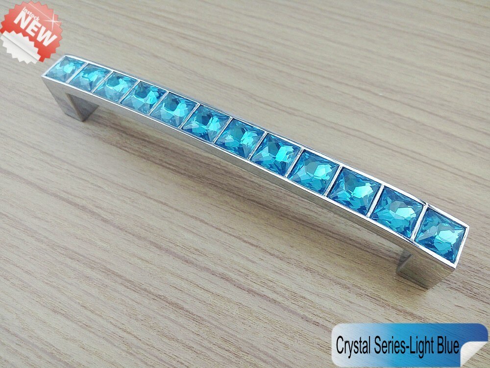 Super Shiny Real Crystal Glass 3D Diamond Handle Furniture Door Drawer Knobs Wardrobe Kitchen Cabinets Cupboard Dresser Pulls