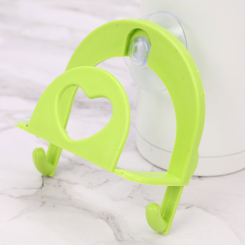 Home Cute Sponge Holder Suction Cup Convenient Home Kitchen Holder Tools Gadget Decor: AWHG0253-GN