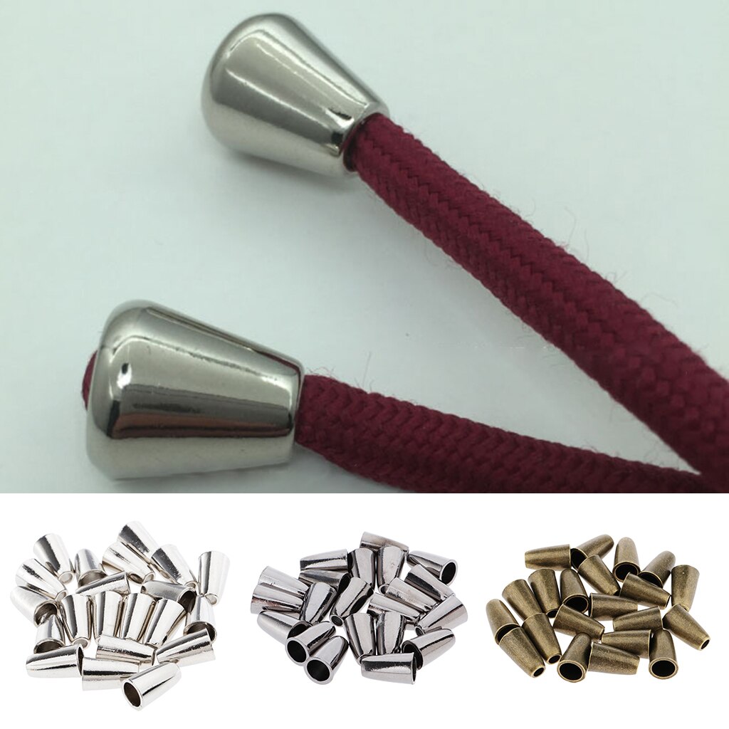 20Stck Glocke Metall Schnur Seil Schlösser Verschluss Enden Stopper Für Schlüsselband Rucksack