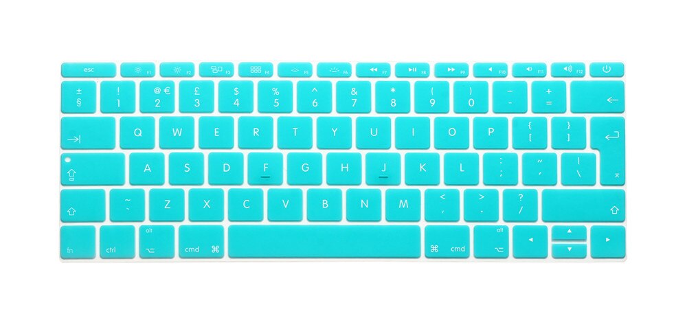 For Macbook Pro 13 with Touch Bar.10 release Model:A1706) European EU/UK EURO English Silicone Keyboard cover Film: whiteblue