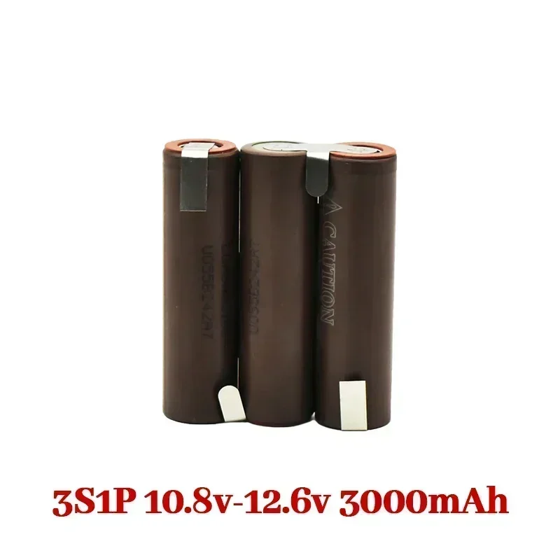 18650 hg2 3000 mah 6000 mah 20a 3s 4s 5s 6s 8s 7.4v 12.6v 14.8v 18v 25.2v 29.6v skrutrekkerbatteri sveisebatteripakke: Svart