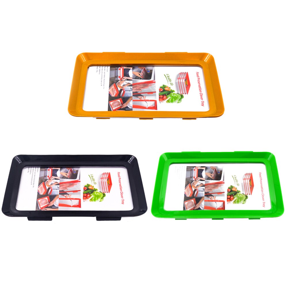 Food Preservation Tray Stackable Food Fresh Tray Magic Elastic Fresh Tray Reusable Food Storage Container