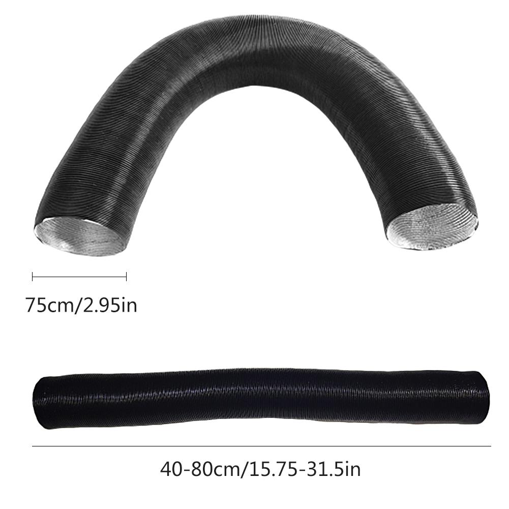 thumbnail image 2 of 60mm Air Ducting Hose For Diesel Heater - Aluminum Foil Duct Pipe, 60cm Length (Stretches To 100cm) For Webasto, Dometic Heaters 2 of 4