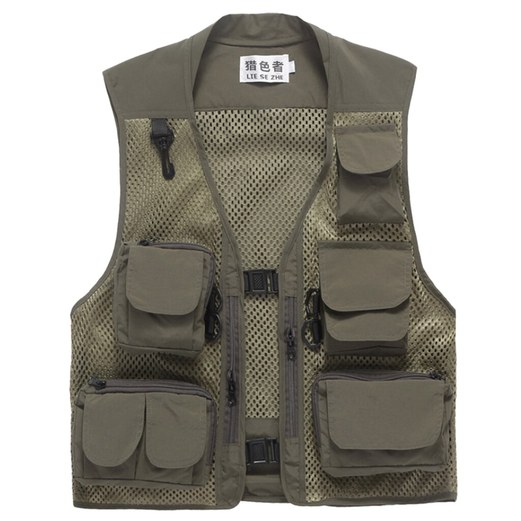 Fly Fishing Vest Multi-Pocket Mesh Fishing Vest Photographer Jacket