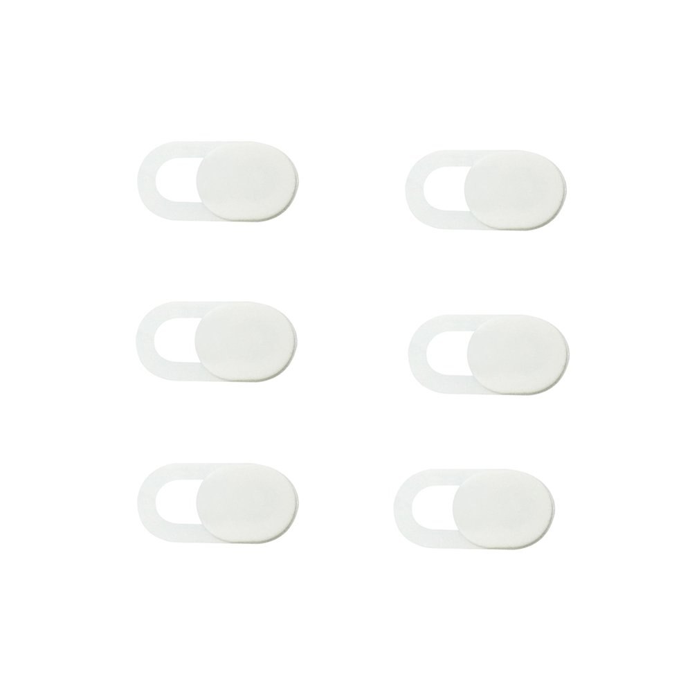 6pz Universale ragnatela Camera Coperchio Otturatore Magnete Cursore di Plastica di Copertura Della Macchina Fotografica per Il IPhone PC computer Portatili Obiettivo Del Telefono mobile privacy sticke: bianca 6 pezzi