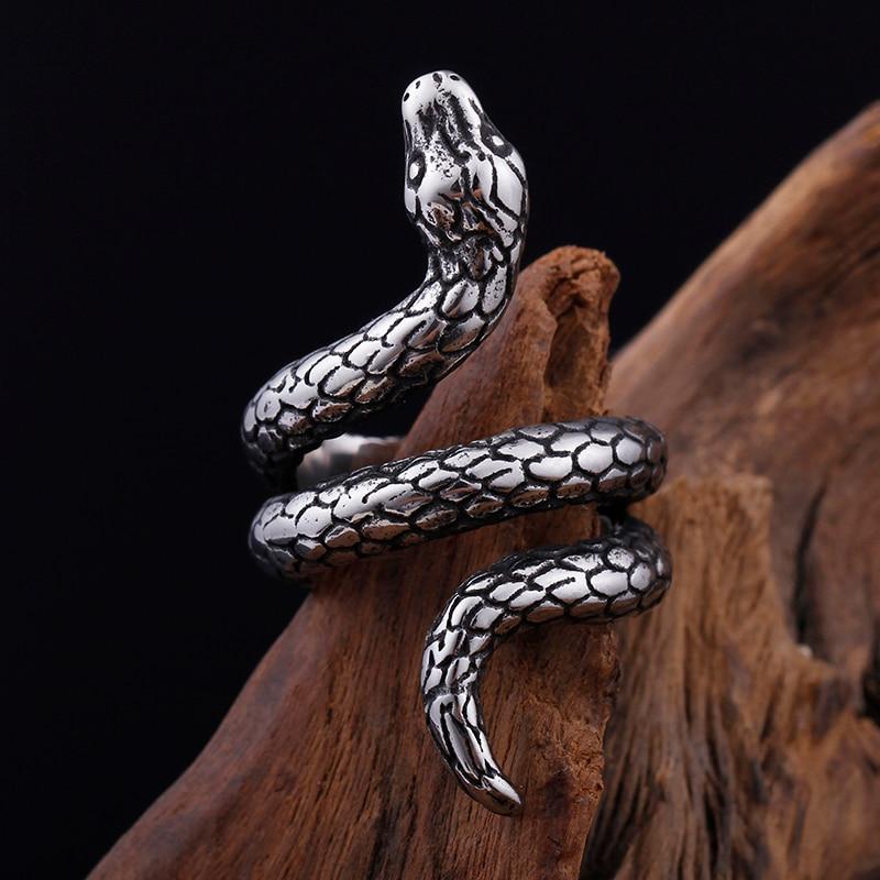 Exaggerated Spirit Snake Ring Punk Snake-shaped Ni... – Grandado