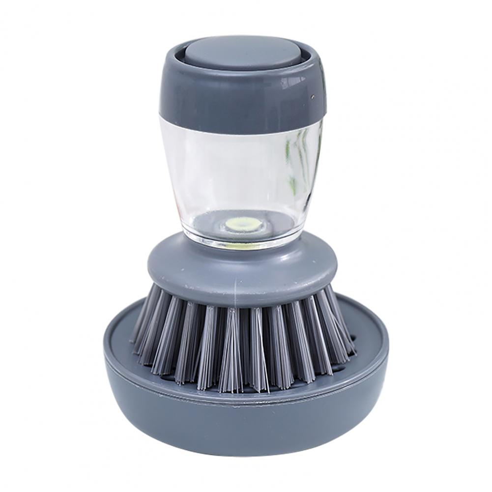 Outil de lavage de la vaisselle, brosse de nettoyage des casseroles, rechargeable, anti-rayures, Type debout, distribution de savon de cuisine, brosse à récurer pour les outils de cuisine: Grey