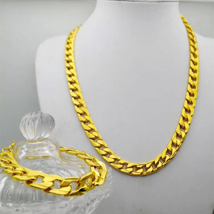 Collar clásico de cadena con cierre suave de para mujer, Collar de Color dorado, eslabón grueso, joyería Grunge, Steampunk para hombre