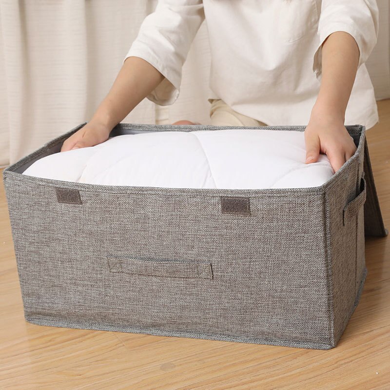 Wardrobe Storage Box Organizing Box Clothes Moving Plastic Storage Basket Household Small Fabric With Cover Foldable