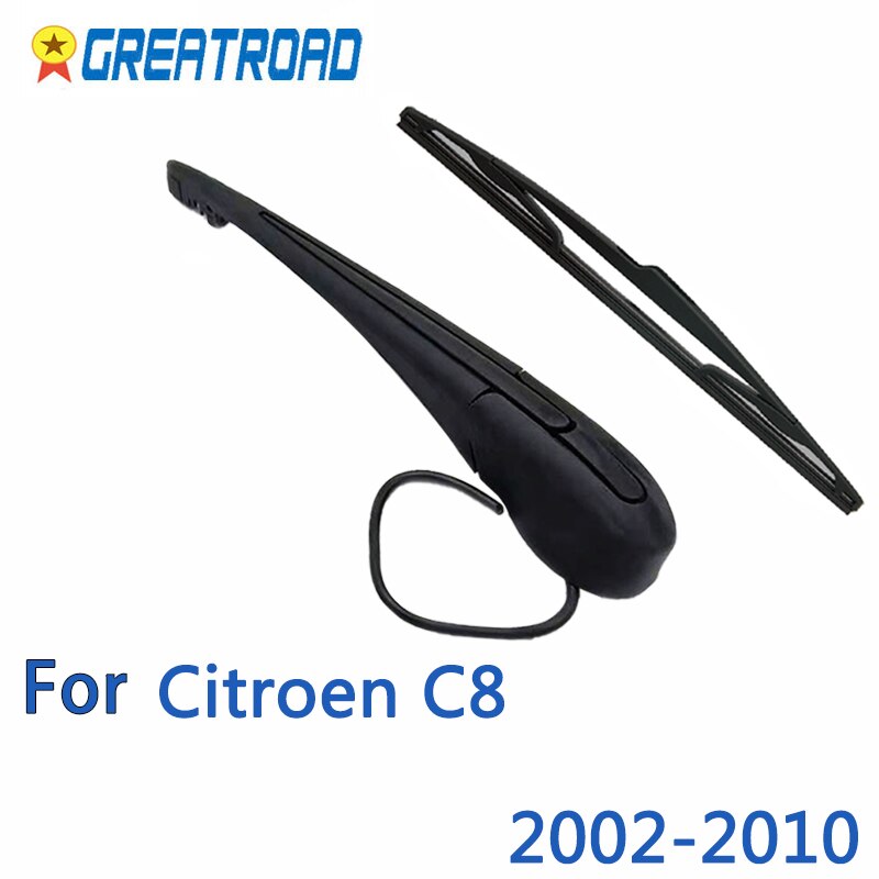 Wiper 14" Rear Wiper Blade & Arm Set Kit For Citroen C8 2002 2003 2004 2005 2006 07 08 09 Windshield Windscreen Rear Window