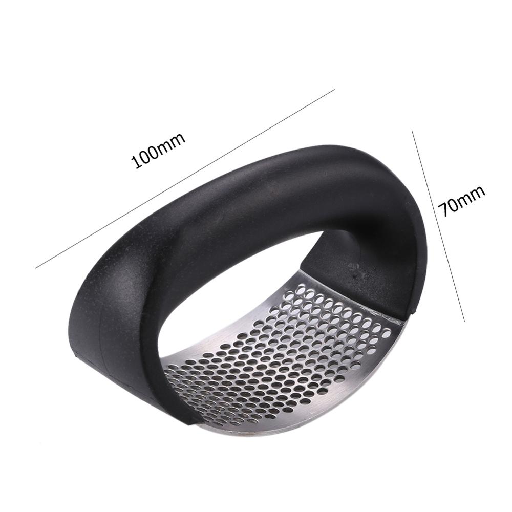 Multi-function Manual Garlic Presser Curved Garlic Grinding Slicer Chopper Stainless Steel Garlic Presses Cooking Gadgets Tool: b