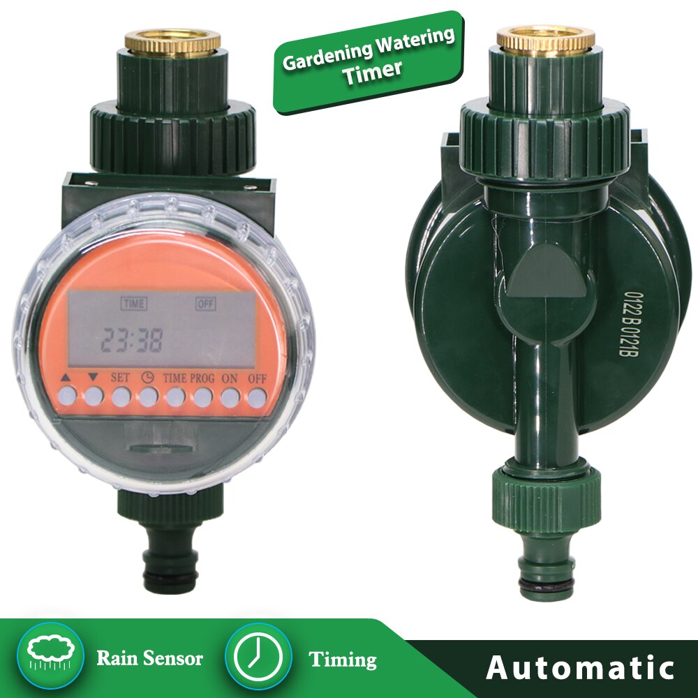 Rain Sensing Watering Timer LED Display Automatic System Garden Plant Irrigation Electronic Controller Lawn Greenhouse Sprinkler