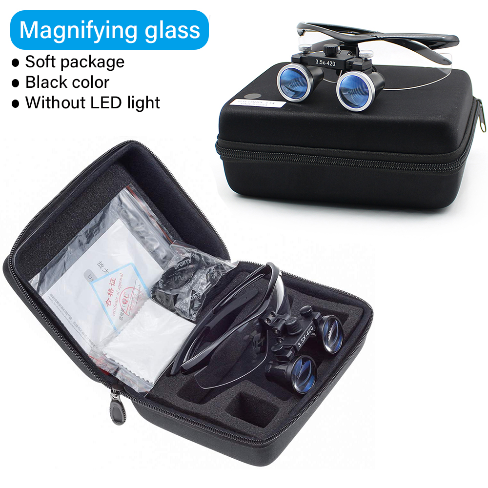 3W 2.5X/3.5X dental Loupes Magnifier Binocular Surgery Surgical Operation Loupe with Spotlight LED Headlight Magnifying Glass: Gold