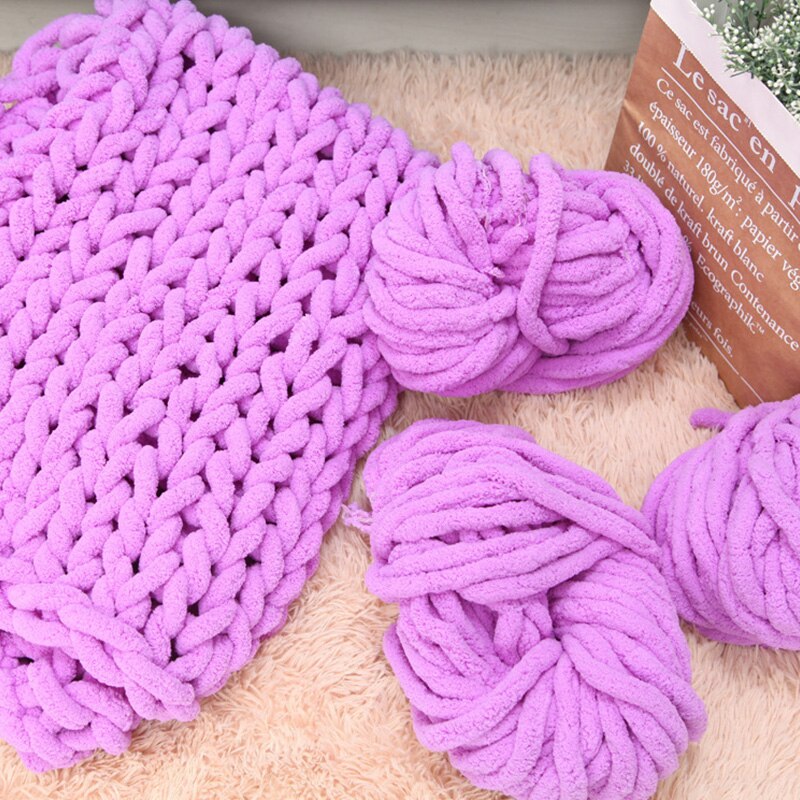Lana ciniglia in velluto di peluche spesso super morbido e volumoso, maglia calda, filato tutto'uncinetto, coperta fai da te, sciarpa, 250 g * 2 pezzi = 500 g