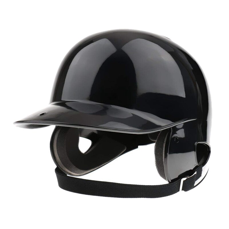 Batter's Helmet Softball Baseball Helmet Double Flap - Black: Default Title