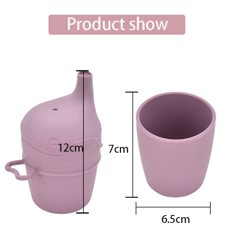 Gobelet à eau en Silicone de couleur Pure pour bébé, Anti-brûlure, de alimentaire, pour apprendre à boire, pour enfants, BPAFREE