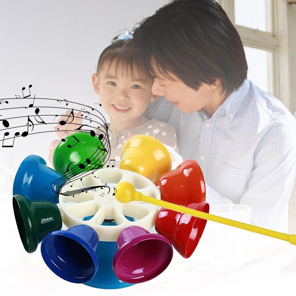8-Tone Hand Bells Kids Children Musical Octave Percussion Instrument Sound Toy Children Toys Chirstmas Birthday