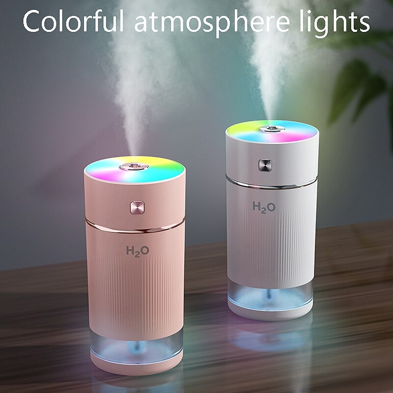 Color Cup USB Air Humidifier Car Mist Maker 7 Colors LED Lights Mini Car Office Air Purifier