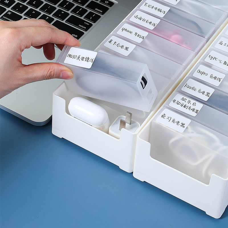 Desktop Data Line Separate Storage Box Small Storage Box Mobile Phone Charger Power Cable Headphone Cable Travel Organizer Case