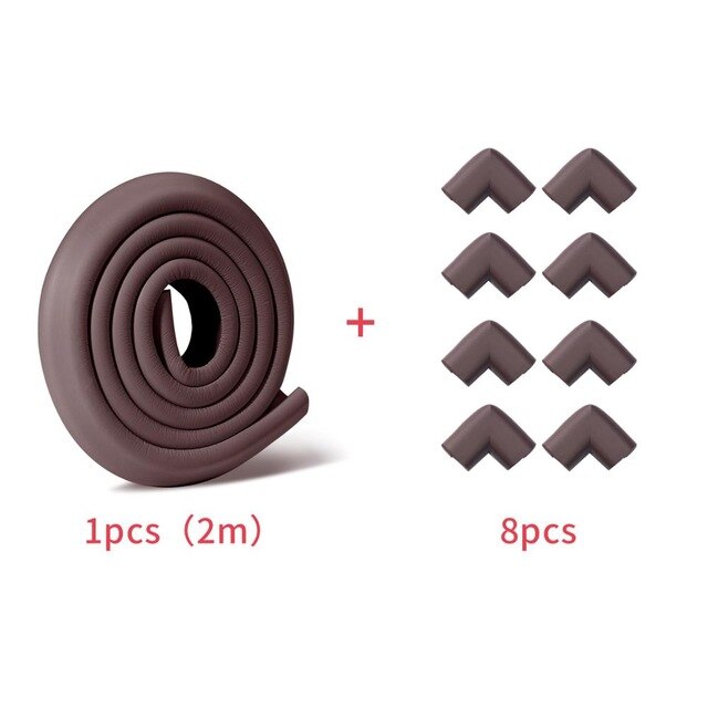 Baby Safety Corner Protector Children Protection Furniture Corner Angle Protection Child Safety Table safety corner: 2M CoffeeX8