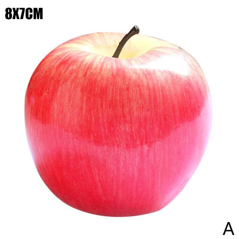 Plastic Simulation Artificial Fruits Watermelon Apple Banana Pear Decoration Peach Orange Lemon Mango Accessories Home Grap S6R7: apple