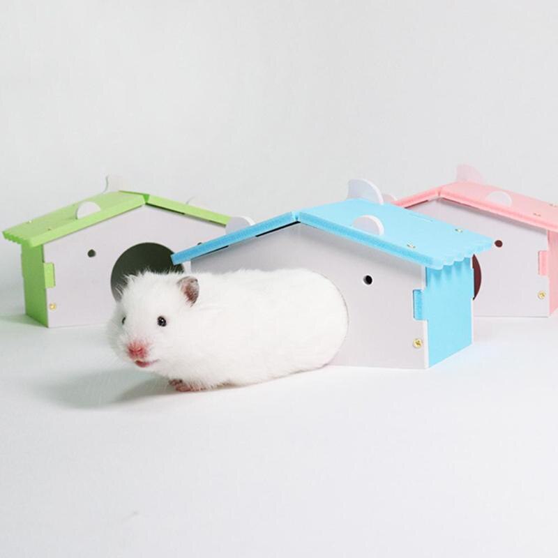 1 Pcs Luxe Hamster Huis Swing Speelgoed Glijbaan Hamsters Nest Loft Bed Kooi Nest Huisdier Egel Kasteel Klim Speelgoed Kleine huisdier Huis