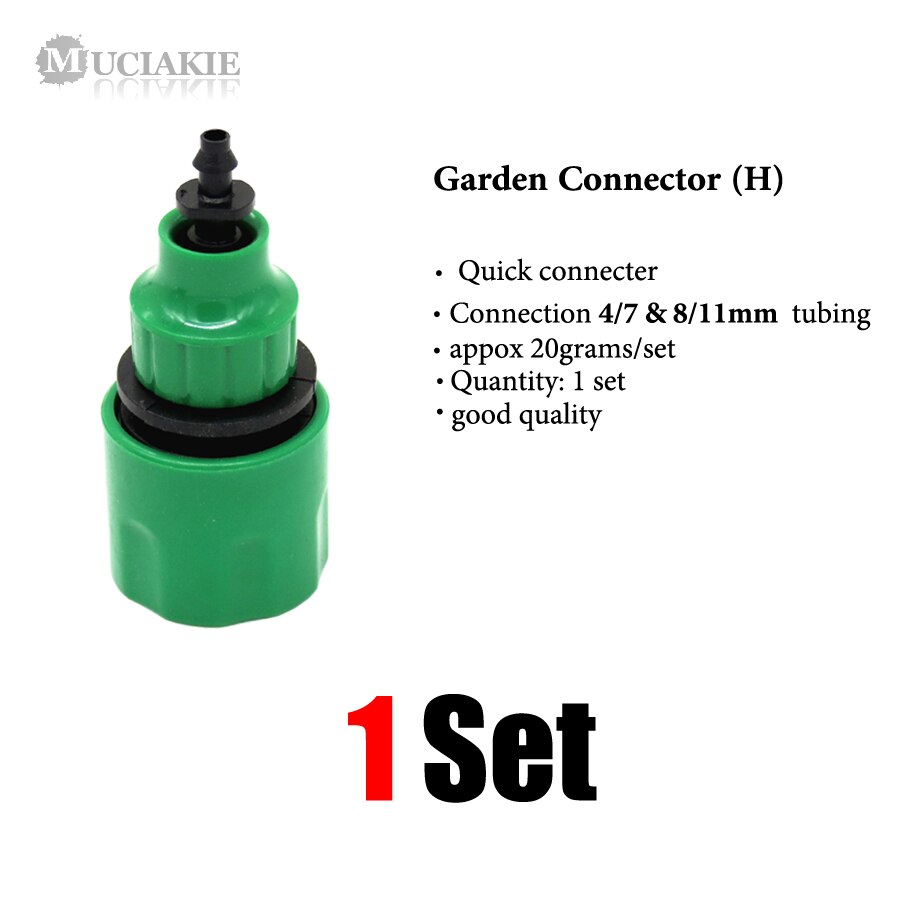 MUCIAKIE-Adaptador de acoplamiento de agua para jardín, conector rápido para grifo de riego de 1/2 '', 3/4'', 1 'a manguera de 8/11 4/7mm, 9 tipos: H x AB240CL