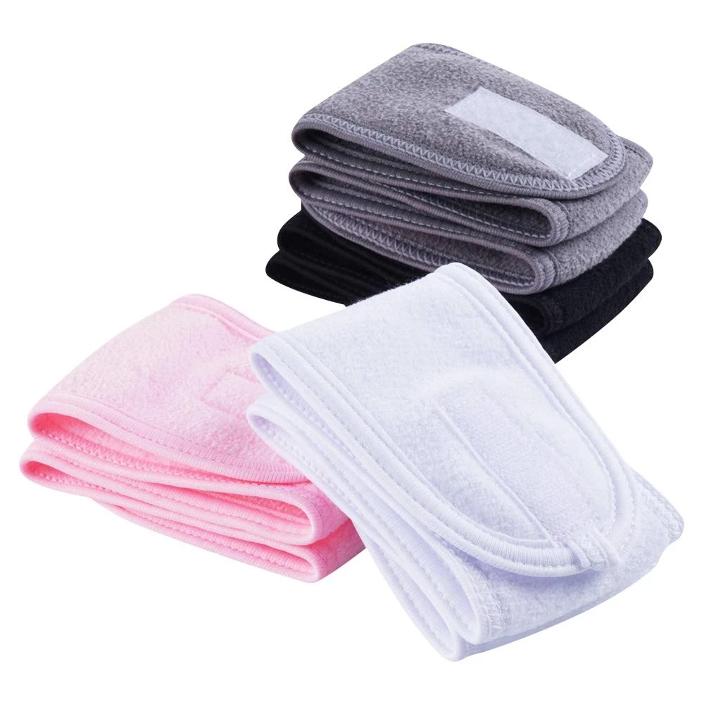 1pc Spa Makeup Soft Toweling Hairband Women Non-Slip Adjustable Sports Headband Yoga Bath Shower Wide Head Band
