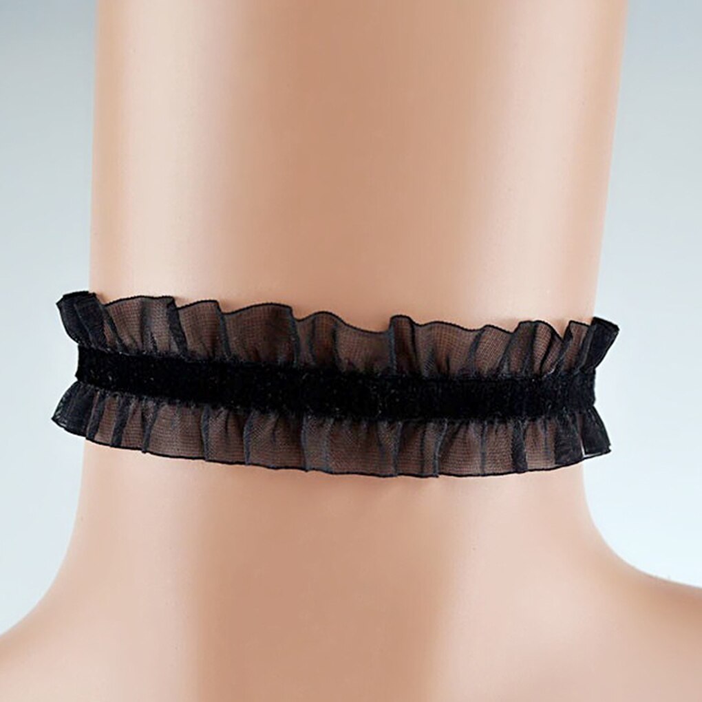 Band spets choker kvinnor tyg halsband flicka vintage legering nyckelben kedja brud bröllop smycken