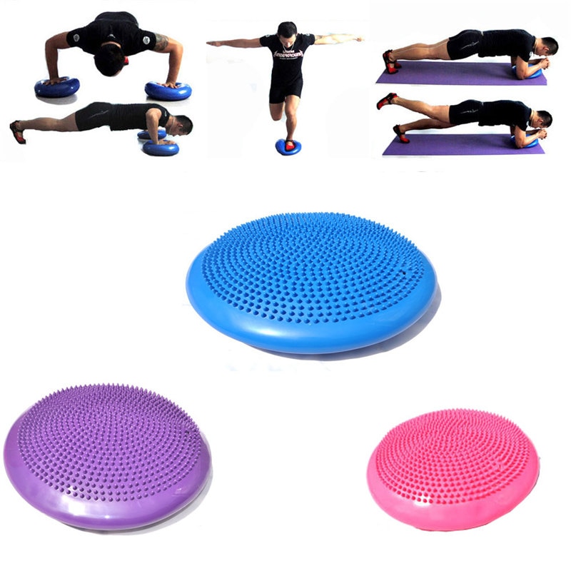 34cm Balance Disc - Yoga Stability Wobble Cushion - PVC - with Free Pump