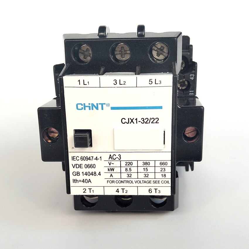 Original CHINT CJX1-32/22 2NO+2NC AC Contactor AC220V AC380V AC110V AC36V AC24V (3TB)