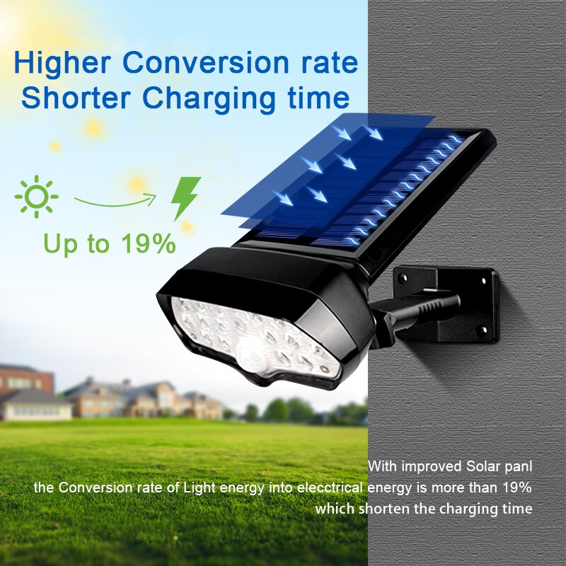17 LED Motion Sensor Solar Garten Lichter IP67 Wasserdichte Solar Powered Wand Lichter 2-in-1 Wireless Outdoor landschaft Scheinwerfer