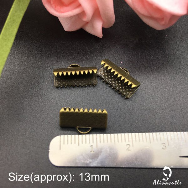 Flache Quaste top Perlen Kappe Legierung Ende Spitze Kappe Kappe Kabel Cap Quasten topper, Die DIY Handgemachten handwerk quasten AlinaCraft: Bronze Diameter 13mm