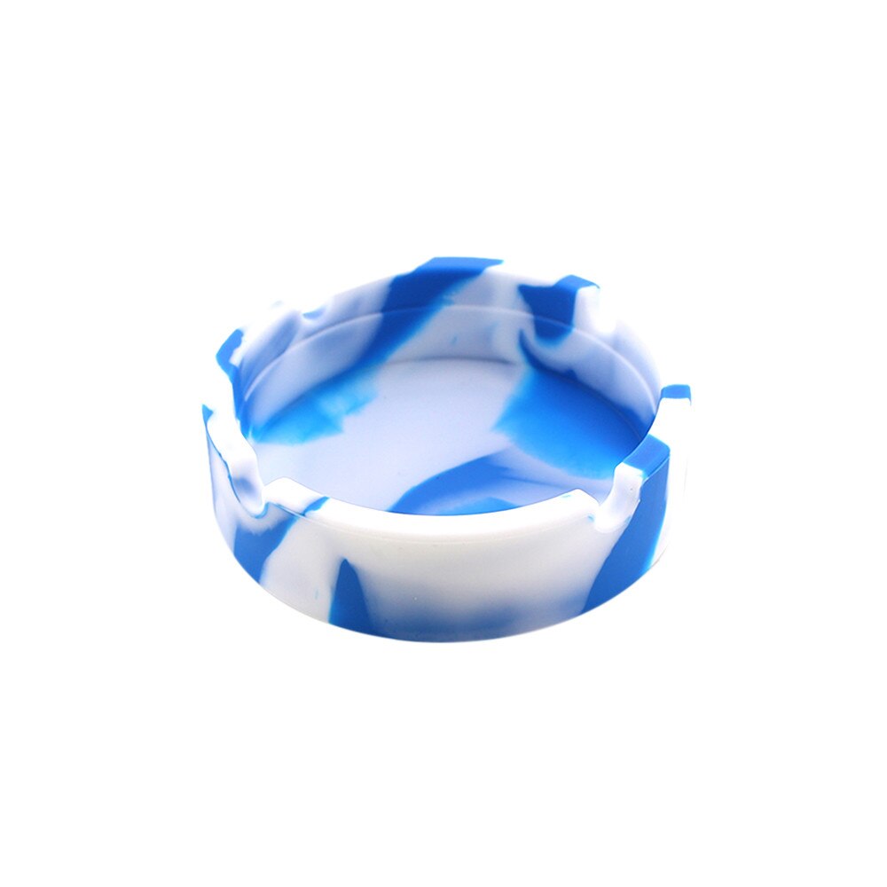 Silicone Ashtray Premium Silicone Rubber High Temperature Heat Resistant Round Ashtray: Blue 