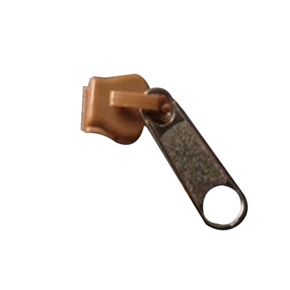 Kit de reparación de cremallera Universal, repuesto de cremalleras deslizantes de dientes para ropa, monederos y chaquetas, 6 uds.: Brown 6pcs