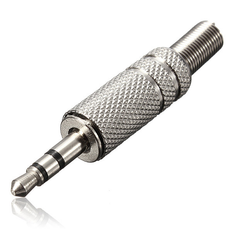 2Pcs Replacement 3.5mm 3 Pole Male Repair Headphones Audio Jack Plug Connector Soldering For Most Earphone Jack