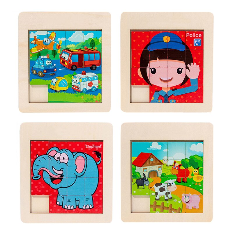 Huarong Road Klotski Puzzle Wooden 3D Puzzle Double-sided Digital Educational Early Learning Toys Children Brain Toys Develop