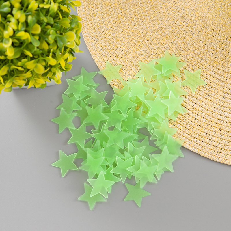 100 Stuks Lichtgevende Stickers Glow In The Dark Sterren Sticker Speelgoed Decals Voor Kids Baby Kamers Kleurrijke Fluorescerende Stickers