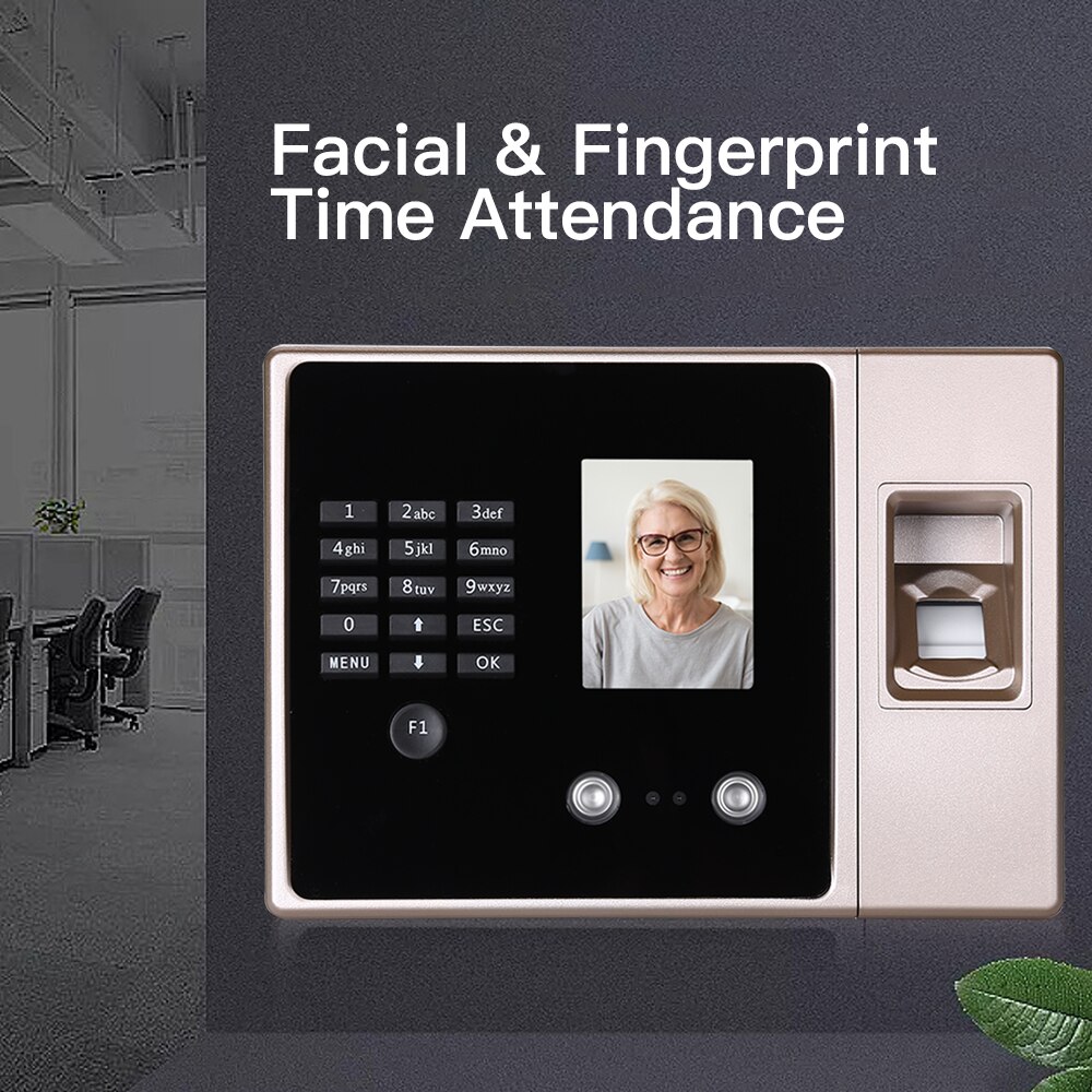 FA02 Biometric Attendance System USB Fingerprint Reader Time Clock Employee Control Machine Electronic Device