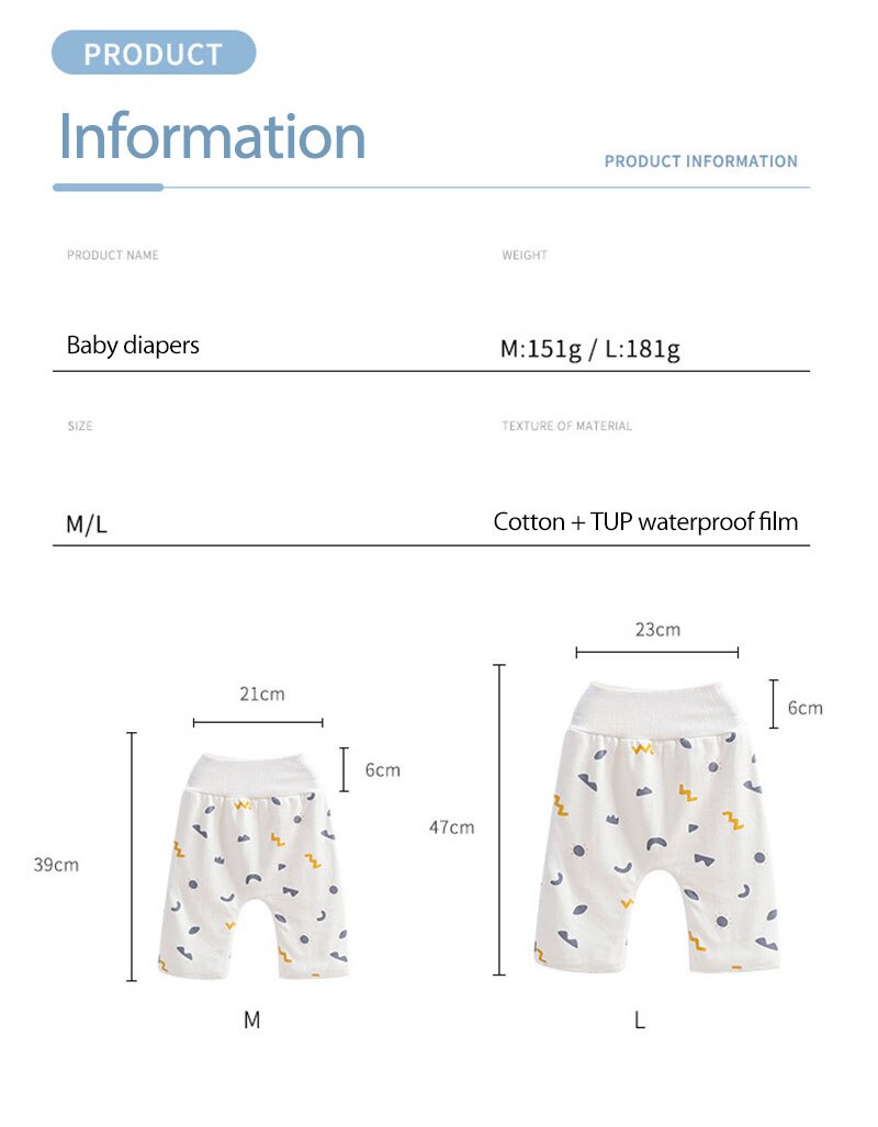 Leak-proof Baby Diapers Can Be Washed Baby Diapers Waterproof Cotton Diapers
