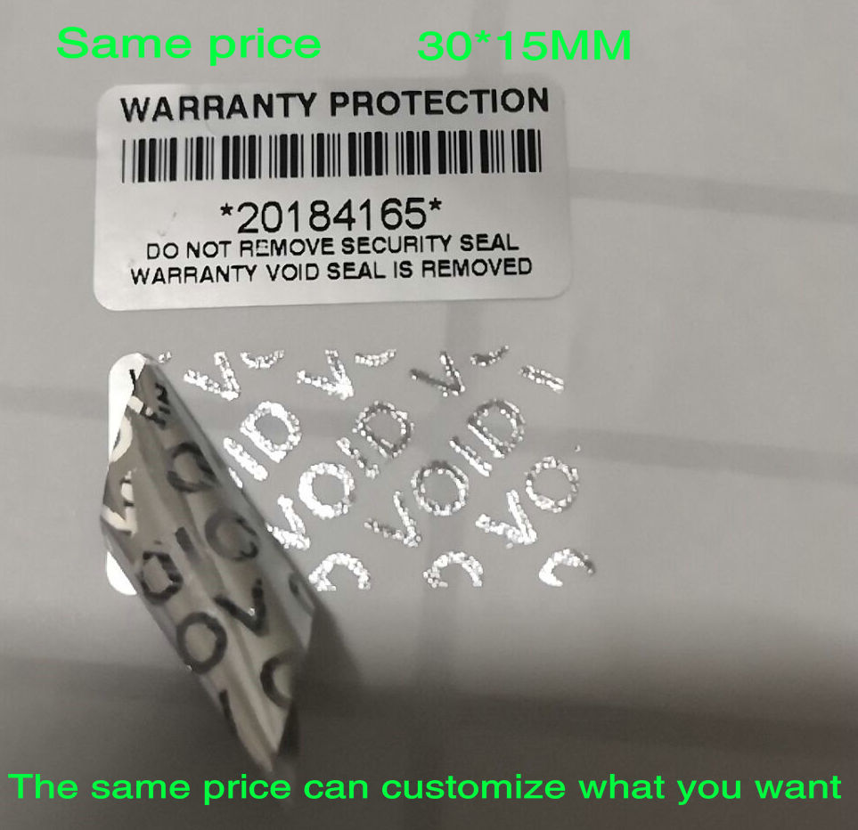 100pcs Warranty Protection Sticker (30mm x15mm )Security Seal Tamper Proof Warranty Void Label Stickers